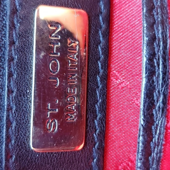 St. John Gold Chain Studded Leopard PonyHair Leather Shoulder Bag Purse Like New - Picture 8 of 14